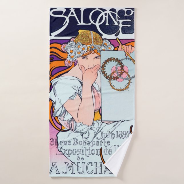 Alphonse Mucha (Serviette de bain)