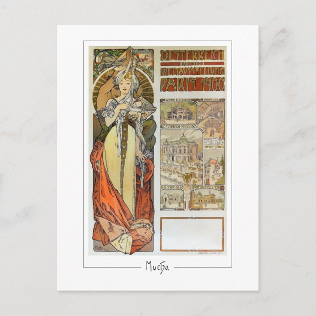 Alphonse Mucha #128 - Carte postale d'art fin (Devant)