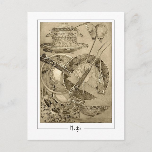 Alphonse Mucha #210 - Carte postale d'art fin (Devant)