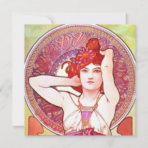 Alphonse Mucha Améthyst Floral Vintage