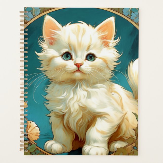 Alphonse Mucha Art Nouveau Chat Blanc (Devant)