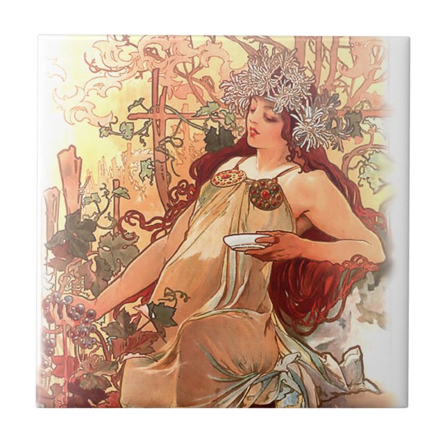 Alphonse Mucha Carreaux Art Nouveau (Devant)