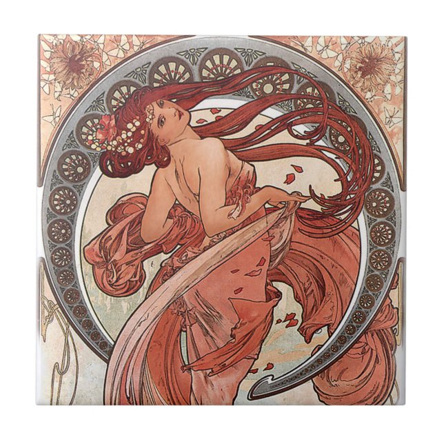 Alphonse Mucha Carreaux Art Nouveau (Devant)