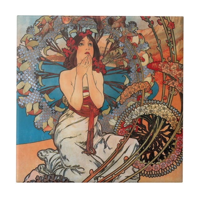 Alphonse Mucha Carreaux Art Nouveau (Devant)