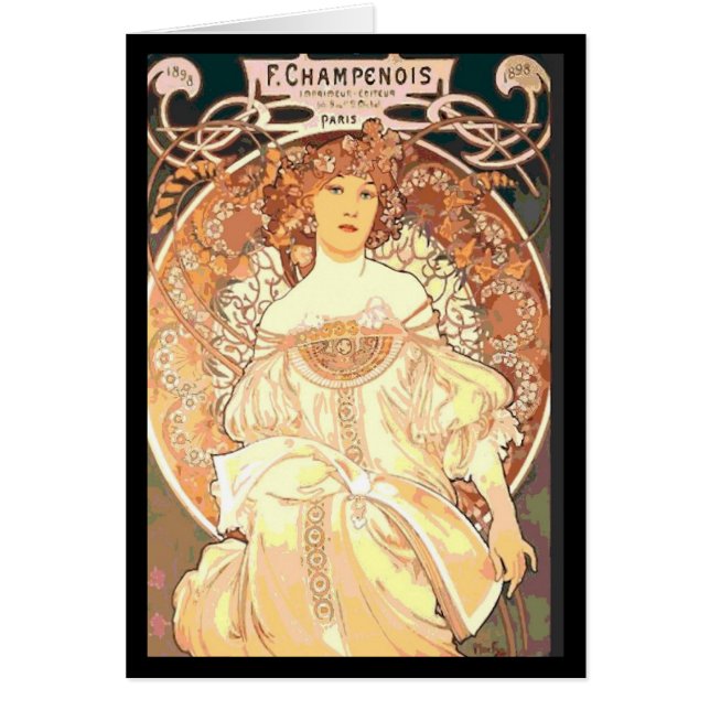 Alphonse Mucha Champenois Femme (Devant)