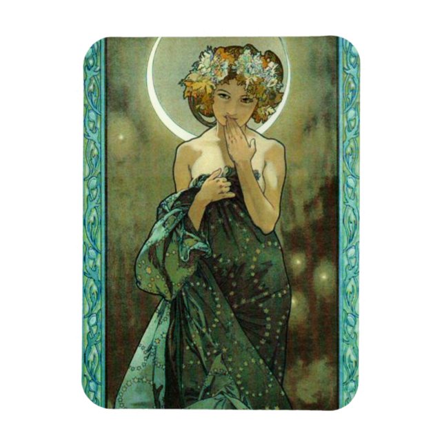 Alphonse Mucha Clair De Lune Magnet (Vertical)