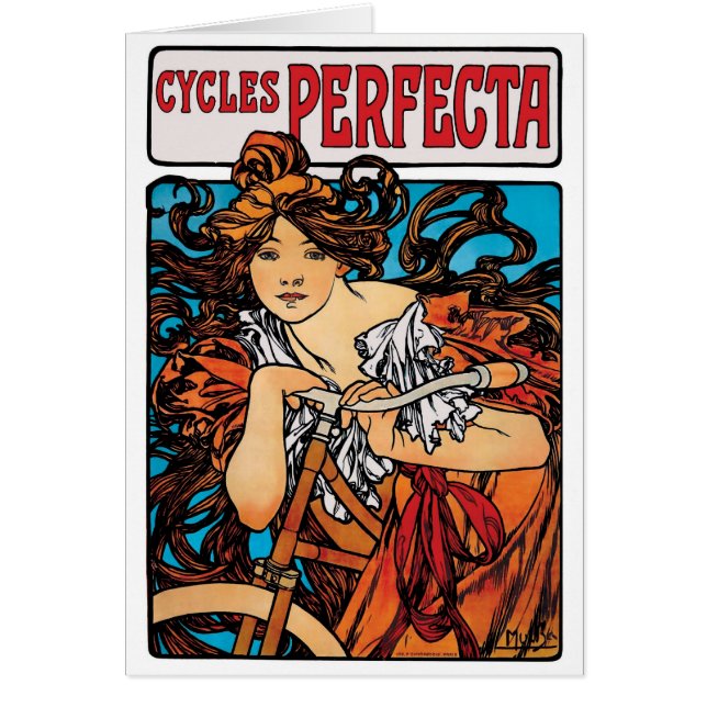 Alphonse Mucha - Cycles Perfecta Retro Art Nouveau (Devant)
