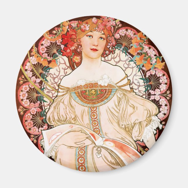 Alphonse Mucha F. Champenois Magnet (Devant)