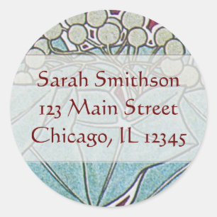 Alphonse Mucha Ivy Étiquettes de adresse Art Nouve