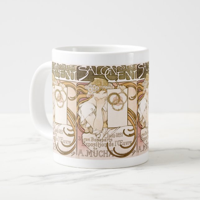Alphonse Mucha Lady Jumbo Mug (Devant gauche)