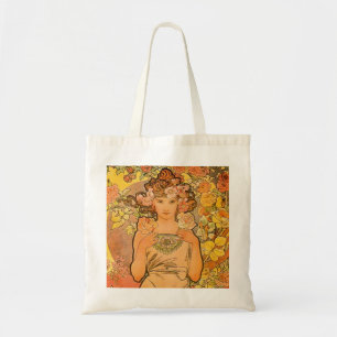 Alphonse Mucha le sac fourre-tout à rose