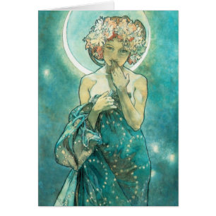 Alphonse Mucha Lune Clair De Lune Art Nouveau