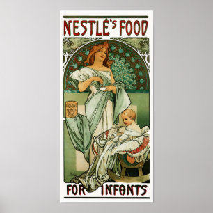 Alphonse Mucha Nestle's Food for Infants Poster