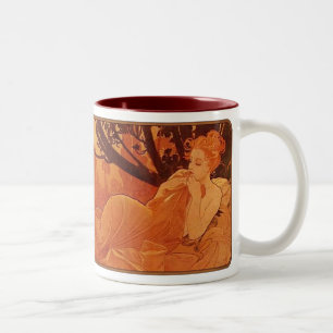 Alphonse Mucha Nouveau Récupère Mug Café Lady