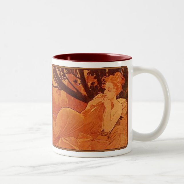 Alphonse Mucha Nouveau Récupère Mug Café Lady (Droit)