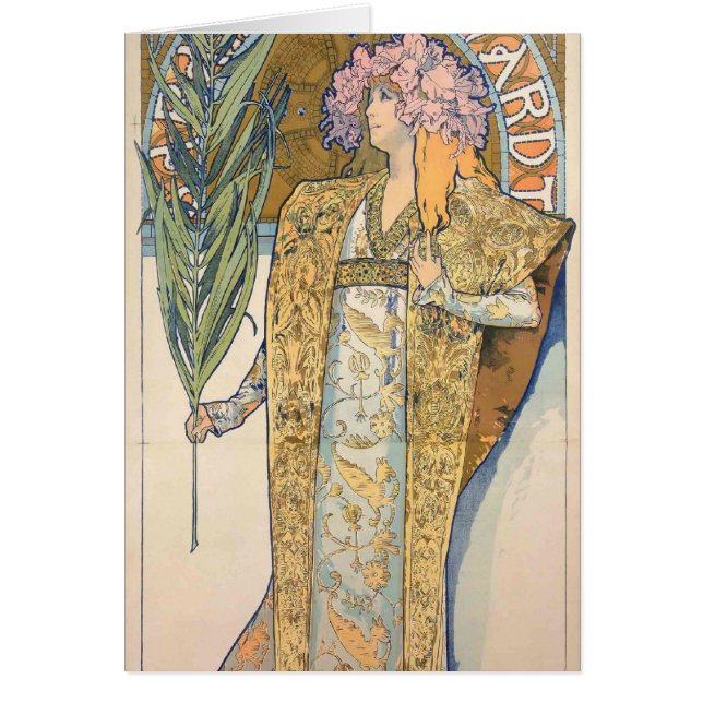 Alphonse Mucha - peinture de Sarah Bernhard (Devant)
