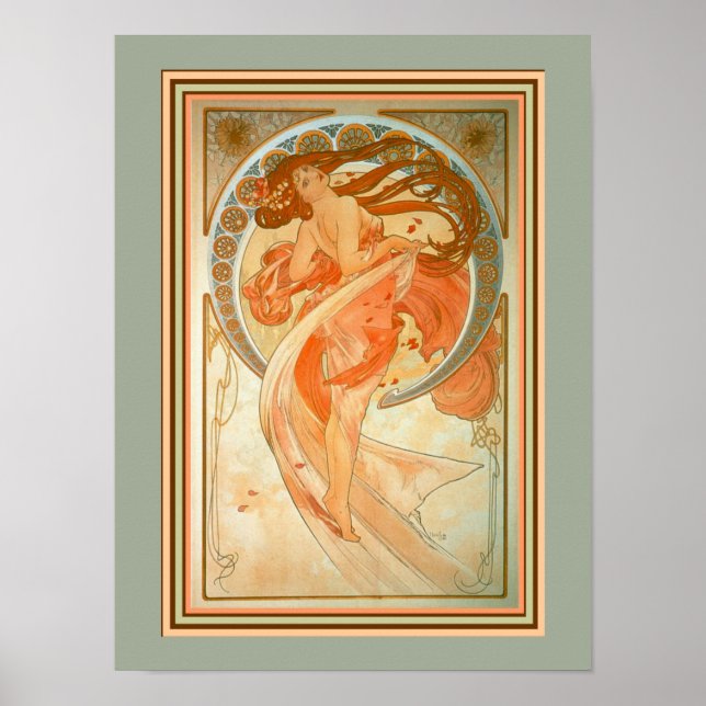 Alphonse Mucha Poster Art Nouveau 12 x 16 (Devant)