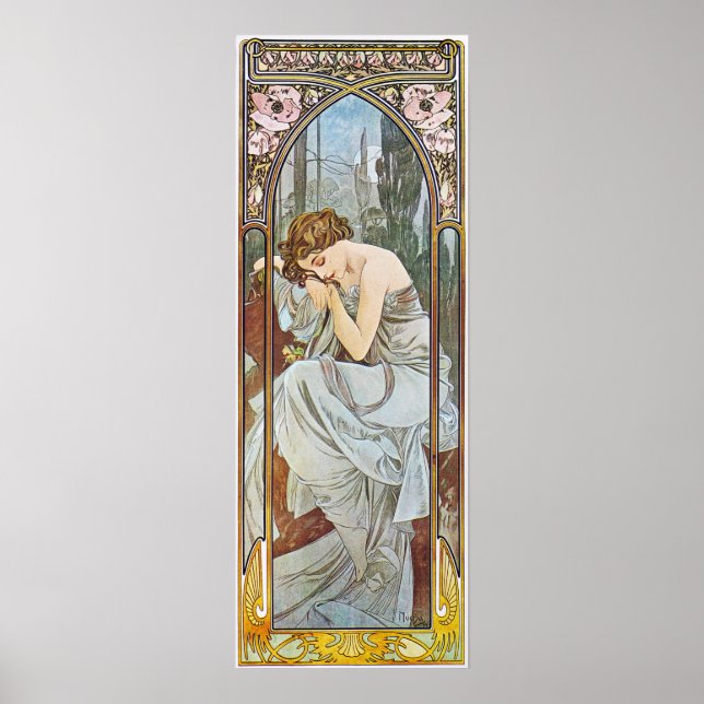 Alphonse Mucha poster vintage Art Nouveau (Devant)