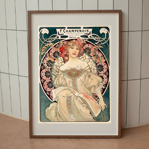 Alphonse Mucha poster vintage murale