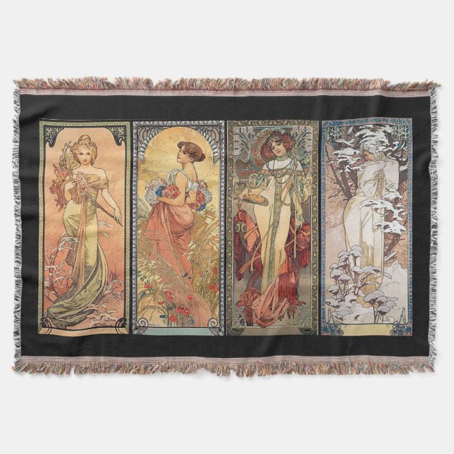Alphonse Mucha quatre couvertures de saisons (Devant)
