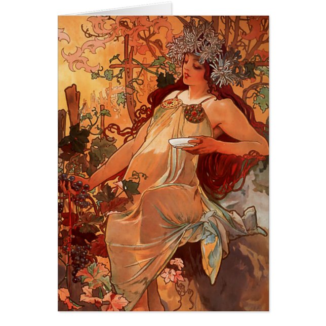 Alphonse Mucha, Quatre Saisons, Automne (Devant)