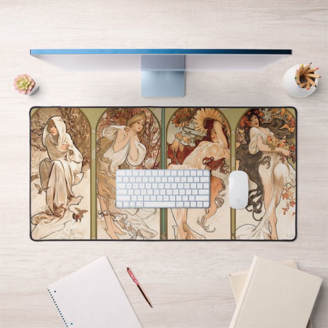 Alphonse Mucha Quatre Saisons Panneau Art nouveau  (Bureau 1)