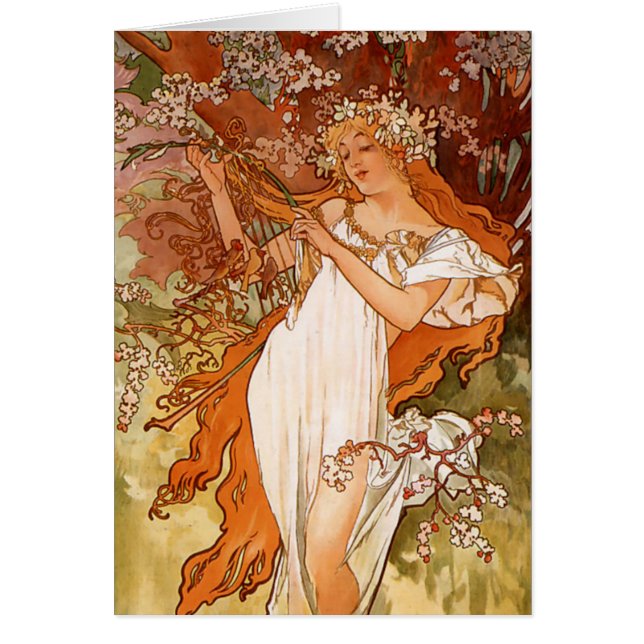 Alphonse Mucha, Quatre Saisons, Printemps (Devant)