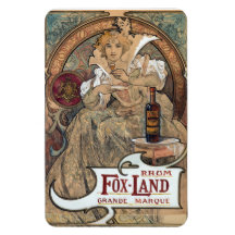 Alphonse Mucha Rum Magnet