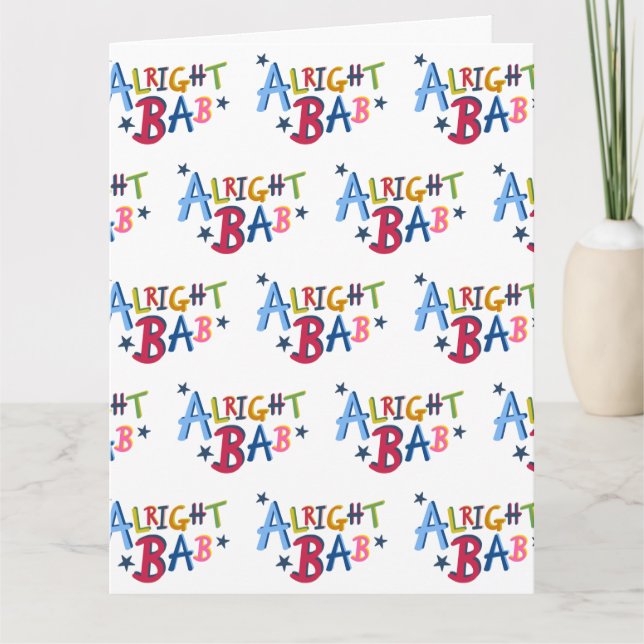 Alright Bab Black Pays Mots Carte de voeux (Devant)