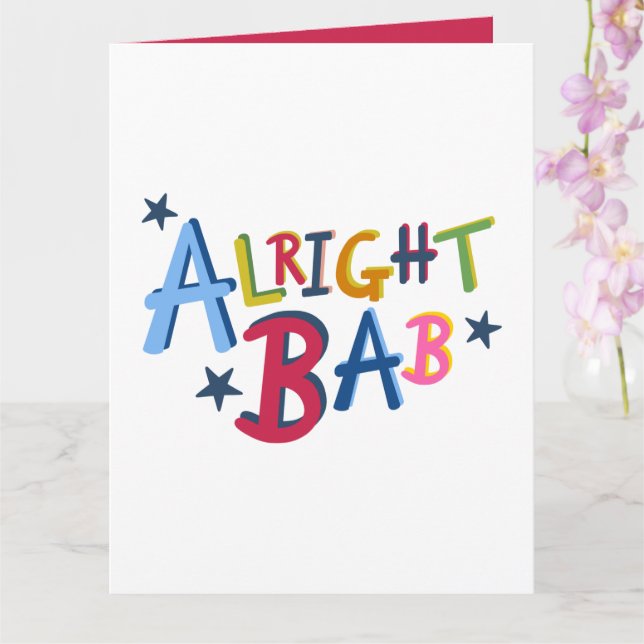 Alright Bab Black Pays Mots Carte de voeux (Orchidée)