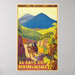 Alsace France Poster vintage années 1920