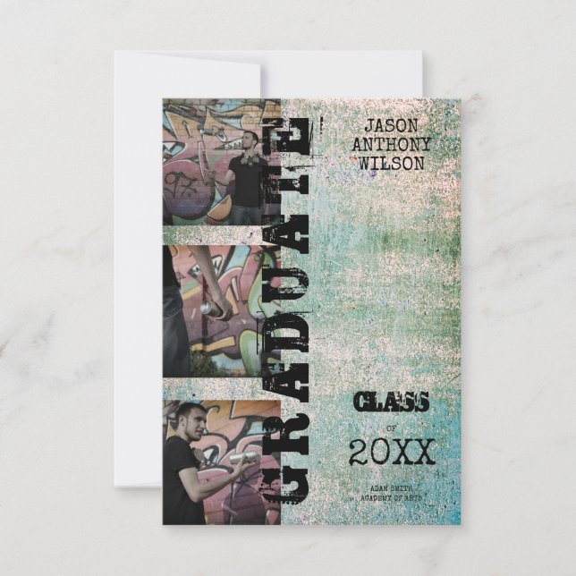 Alternative Three Photos Graduation Grunge Texture (Devant)