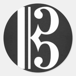Alto Clef en Sticker noir