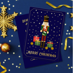 Aluminium Carte de vœux de Noël Casse-Noisette en papier mét
