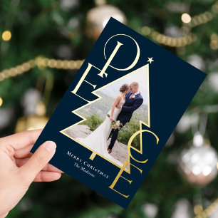 Aluminium Carte de vœux moderne en feuille de métal Arbre de