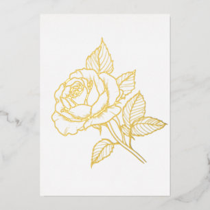 Aluminium Carte de vœux simple élégante rose en or
