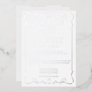 Aluminium Élégante invitation de mariage traditionnelle en f