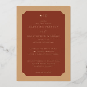 Aluminium Faire invitation de mariage classique en terre cui