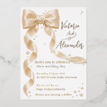 Faire invitation de mariage en satin et feuille d'