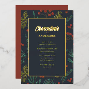 Aluminium Fête de Noël Charcuterie  Invitation en Papier Alu