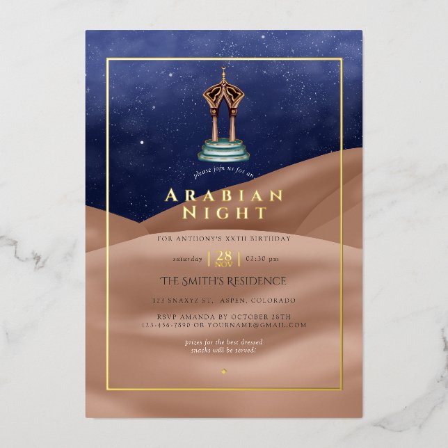 Aluminium Invitation anniversaire en feuille d'aluminium ara (Recto)