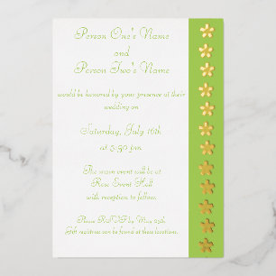Aluminium Invitation charmante Sakura en feuille de péridot