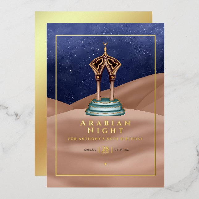 Aluminium Invitation d'anniversaire en feuille d'aluminium a (Recto/Verso)