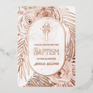 Aluminium Invitation de baptême en feuille d'aluminium à cro