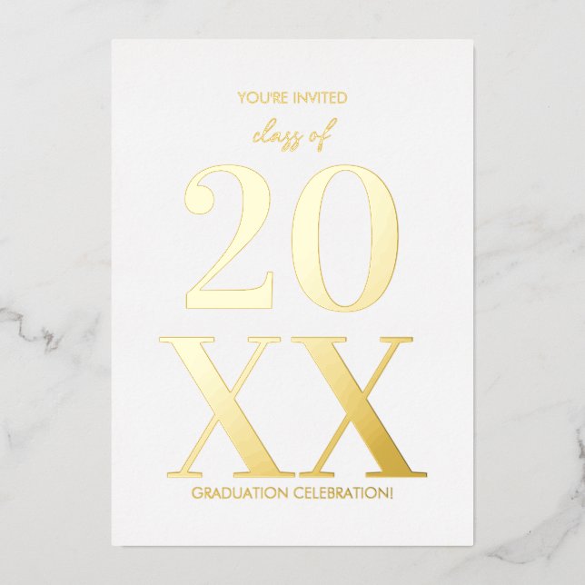 Aluminium Invitation de la soirée de graduation en typograph (Recto)