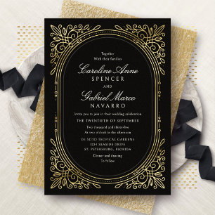 Aluminium Invitation de mariage élégante en feuille métalliq