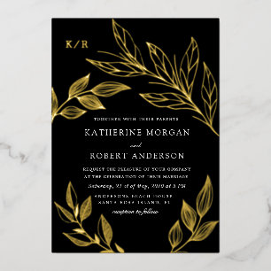 Aluminium invitation de mariage élégante luxueuse en feuille