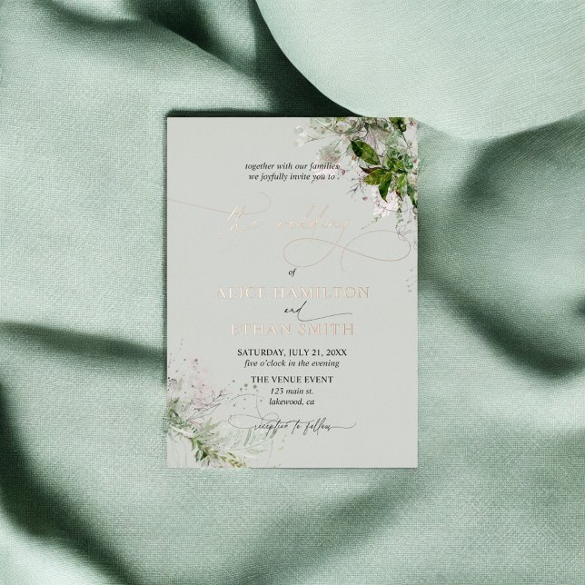 Aluminium Invitation de mariage en feuille d'aluminium écrit (Créateur téléchargé)