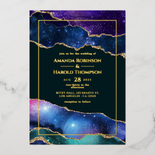 Aluminium Invitation de mariage en feuille d'aluminium Galax
