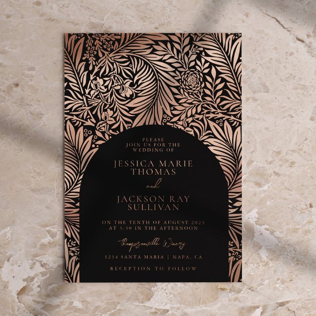 Aluminium Invitation de mariage en feuille d'aluminium noir  (Créateur téléchargé)